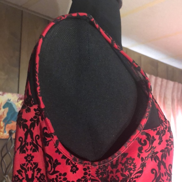 Pretty Red & Black Dress by En Focus Studio Plus Size 14 - Picture 4 of 13